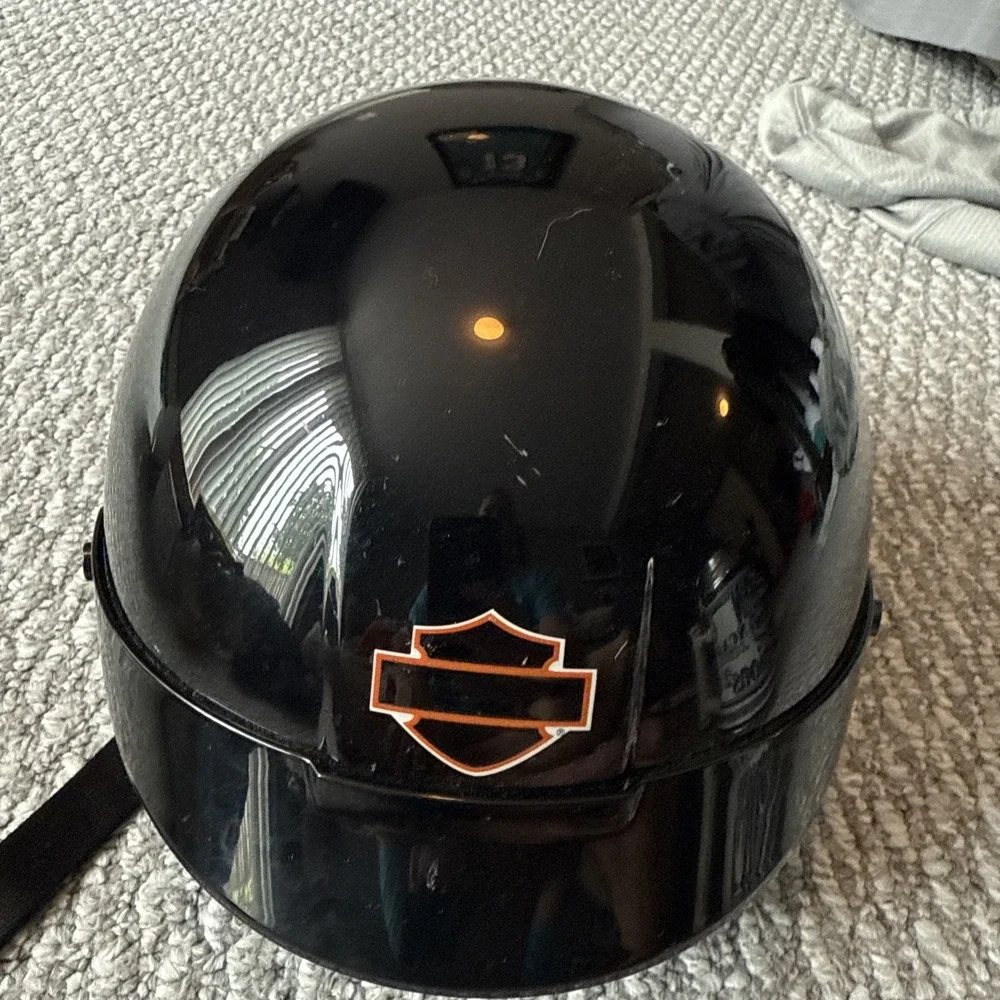 Genuine Harley Davidson Half Helmet with retractable clear shield HD-S1V Size XS